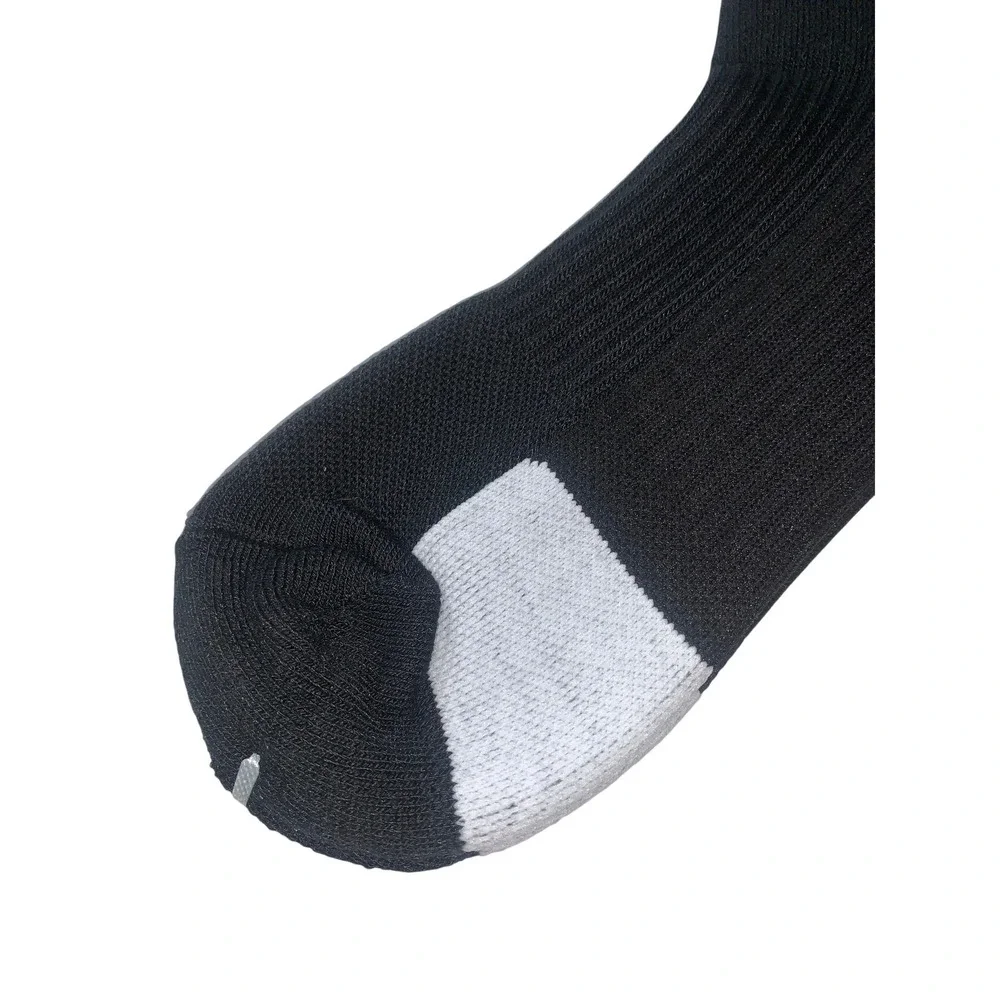 Sport Socks‎ Run For It Black White Athletic Crew Socks Cushioned Arch Support